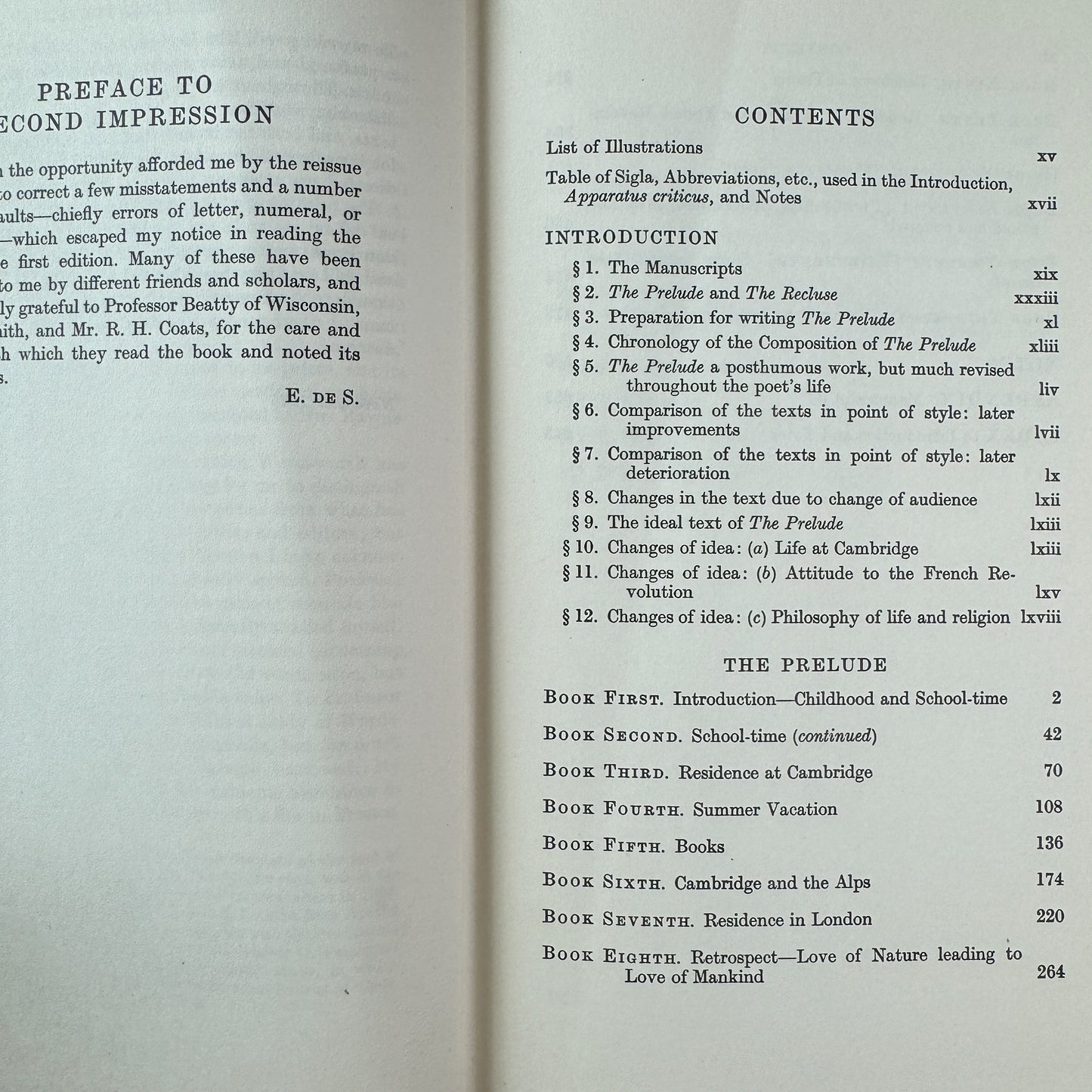 The Prelude or Growth of a Poet's Mind, William Wordsworth, 1959 Clarendon Press Edition