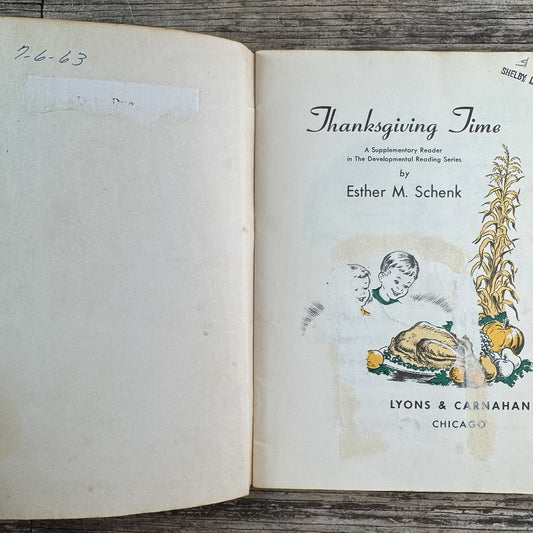 Thanksgiving Time, Esther M. Schenk, 1954
