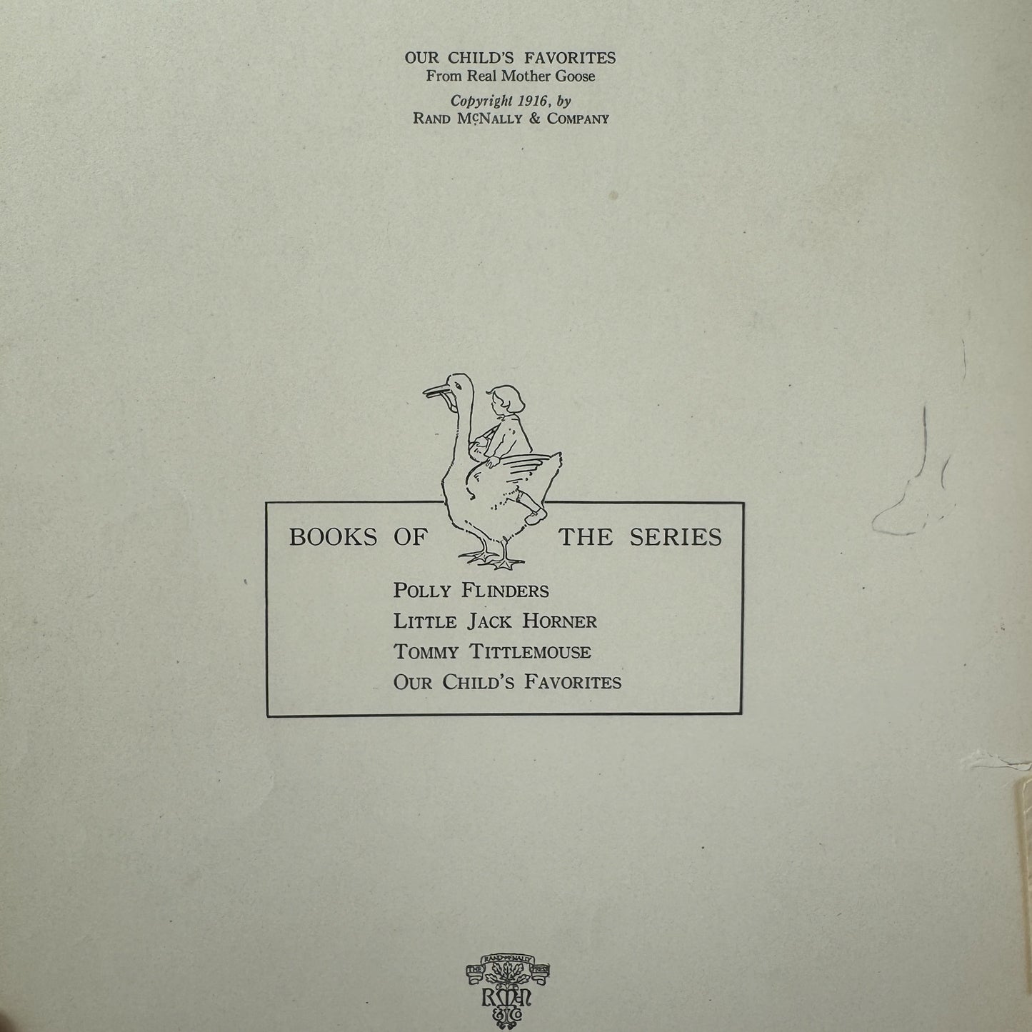 Our Child's Favorites, Blanche Fisher Wright, 1916