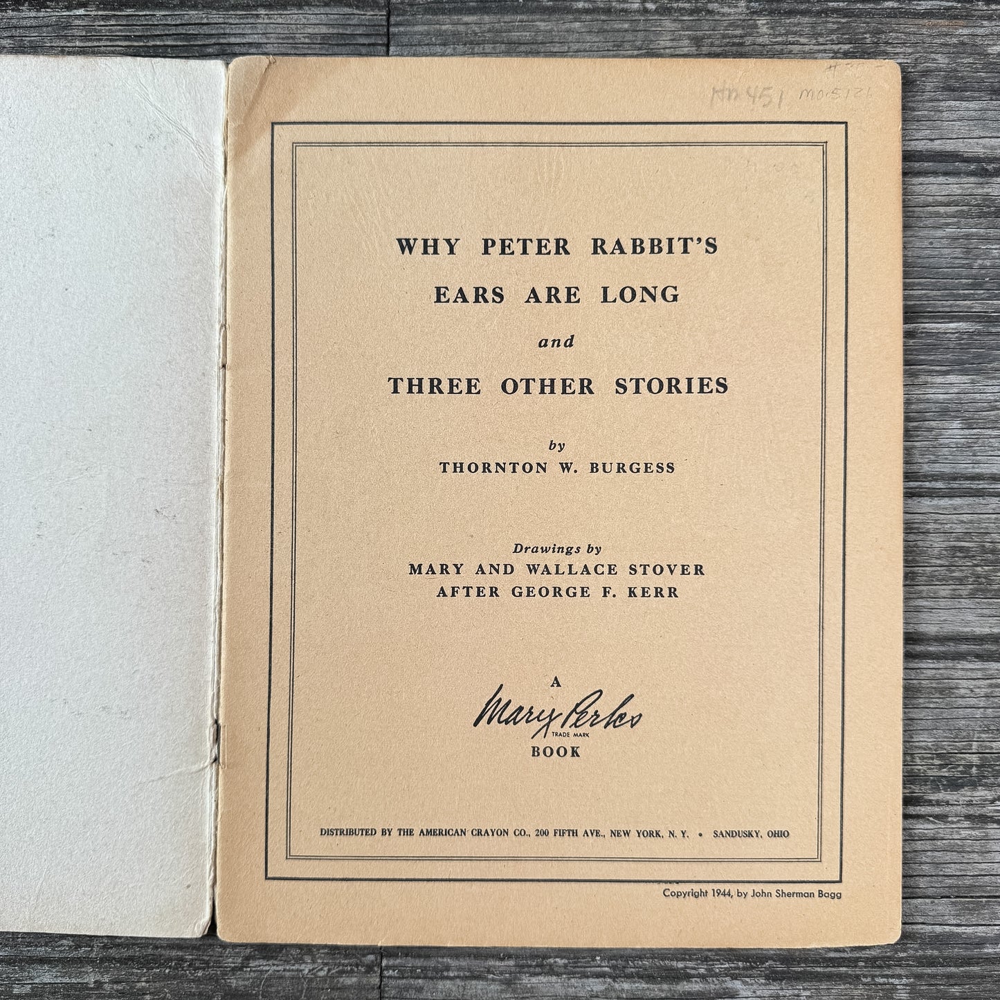 Why Peter Rabbit's Ears Are Long, Thornton Burgess, 1944