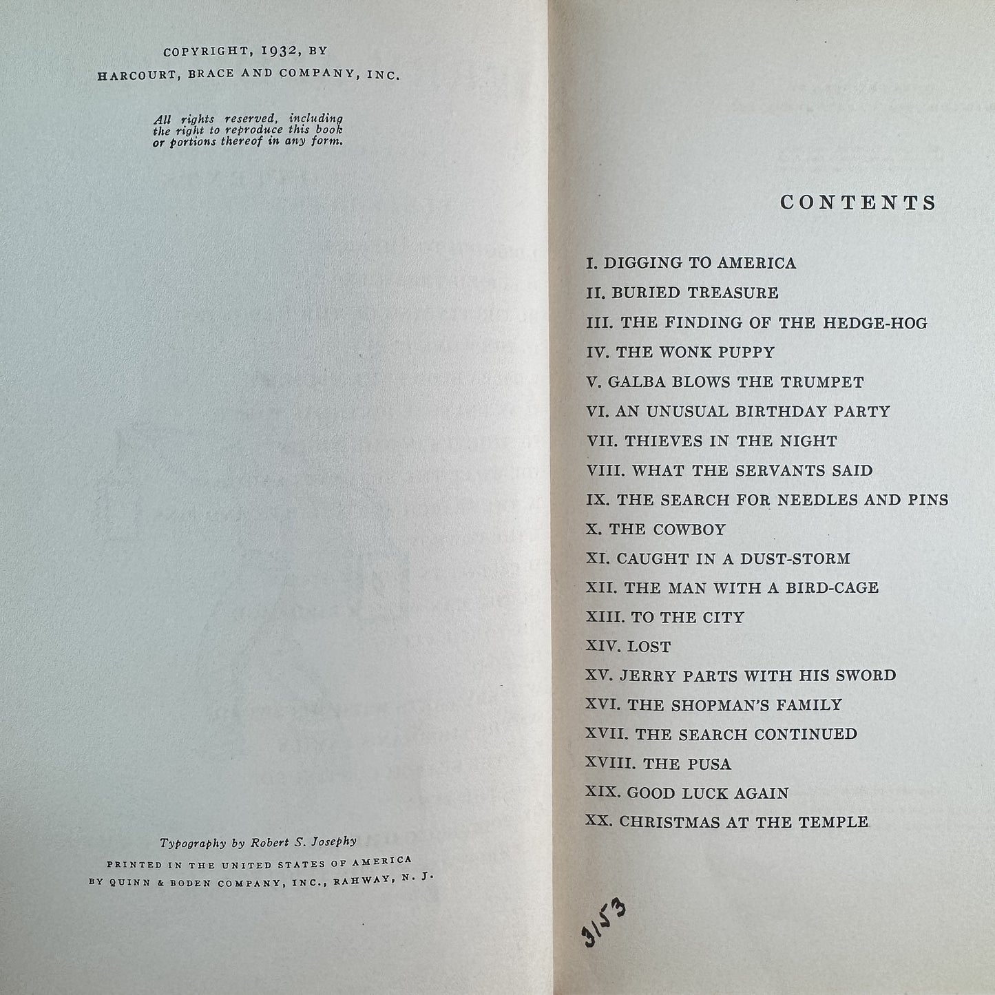 Jerry and the Pusa, Eleanor Frances Lattimore, 1932