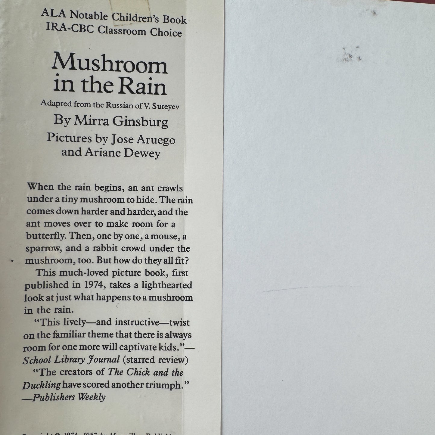 Mushroom in the Rain, Mirra Ginsburg, 1974