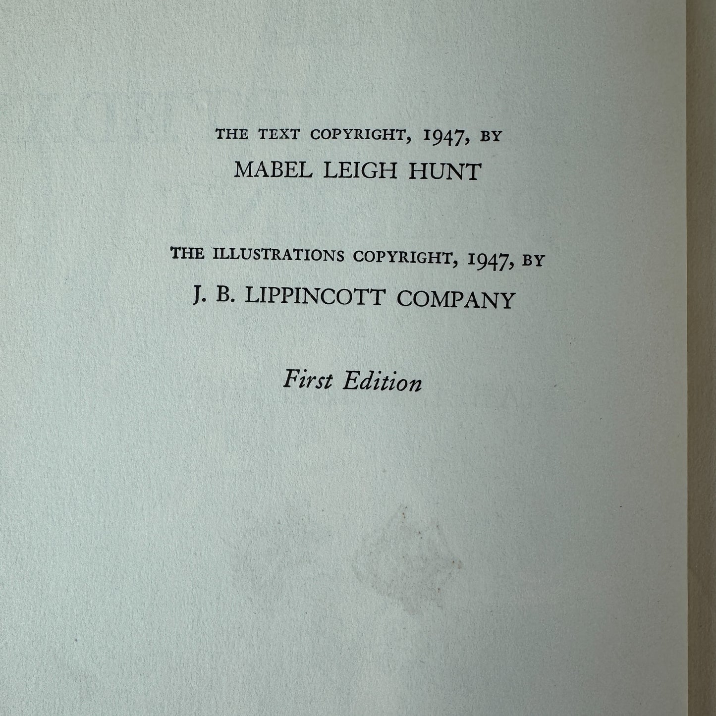 The Double Birthday Present, Mabel Leigh Hunt, 1947, First Edition