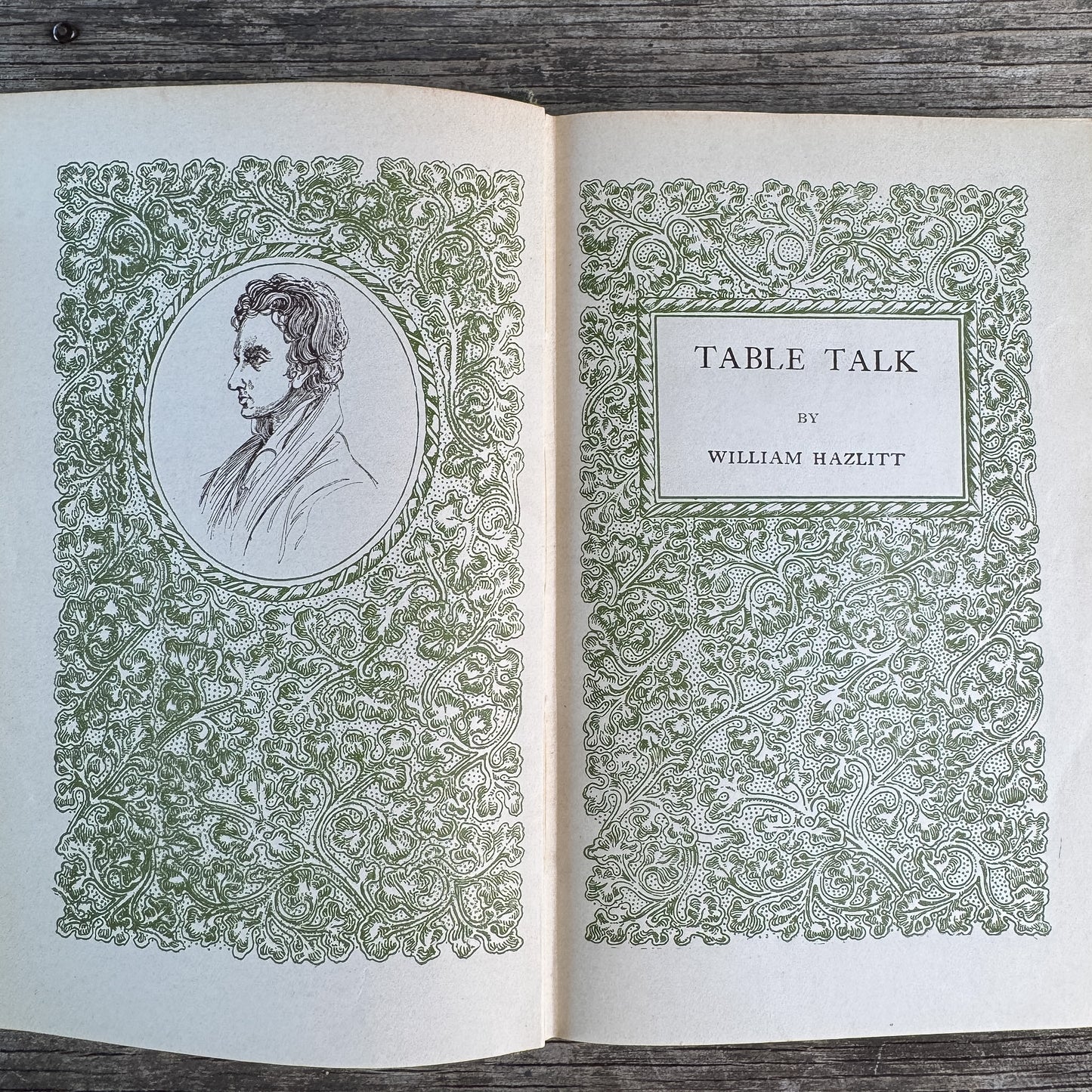 Table Talk, William Hazlitt, The World's Classics Edition