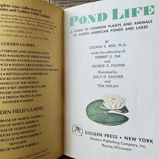 Pond Life, Golden Field Guide, 1967