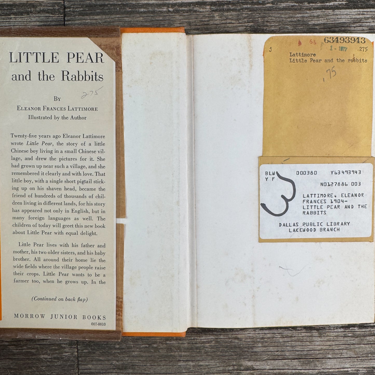 Little Pear and the Rabbits, Eleanor Frances Lattimore, 1956
