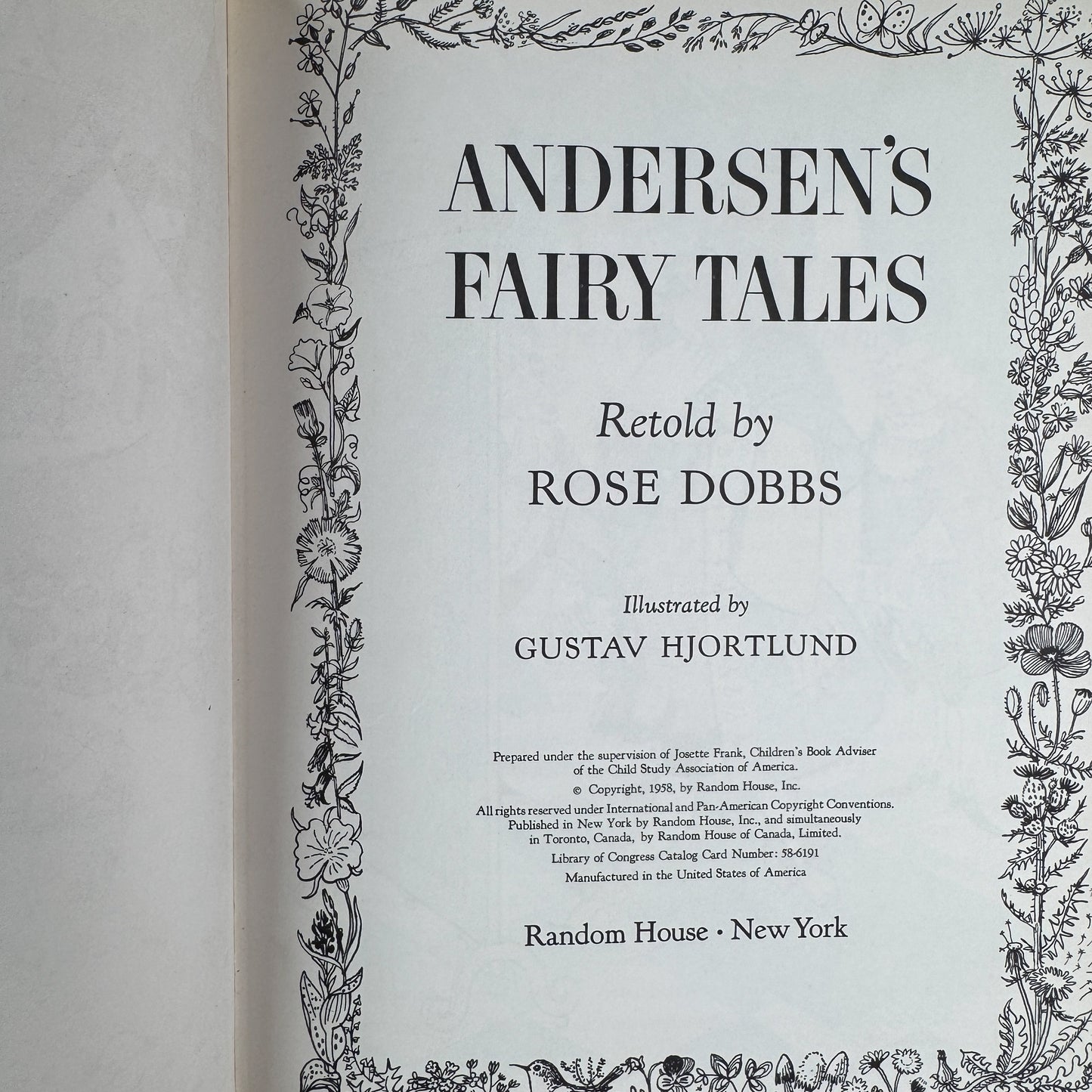 Andersen's Fairy Tales, 1958 Story Book