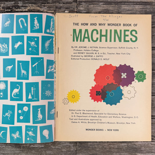 The How and Why Wonder Book of Machines, Vintage Paperback, 1960