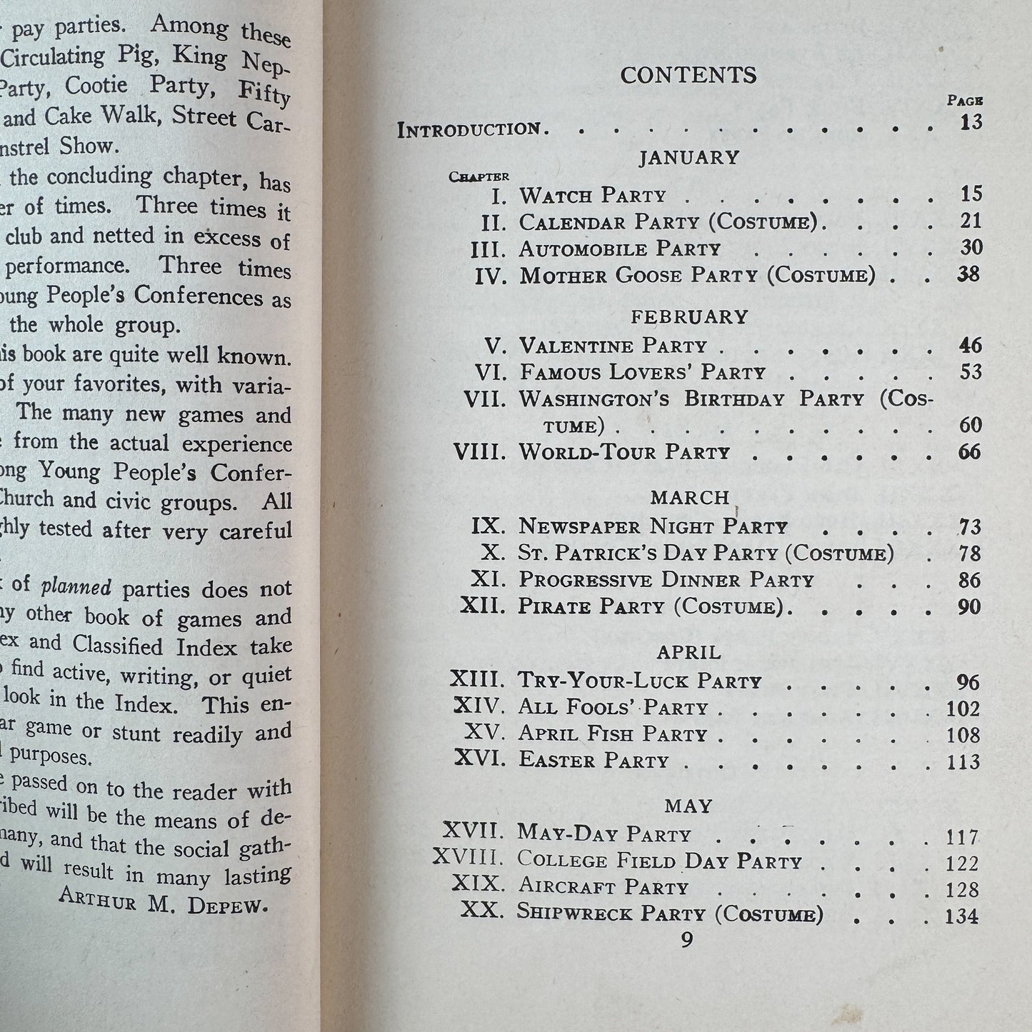 The Cokesbury Party Book, Arthur M. Depew, 1932