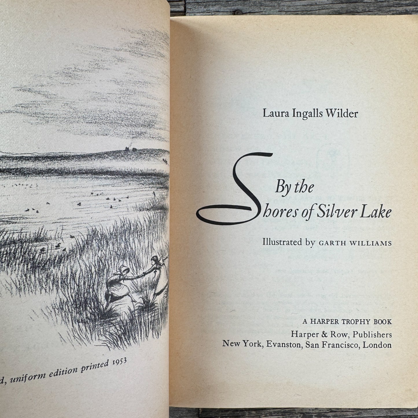 By the Shores of Silver Lake, Laura Ingalls Wilder, 1971 (Harper Trophy Paperback)