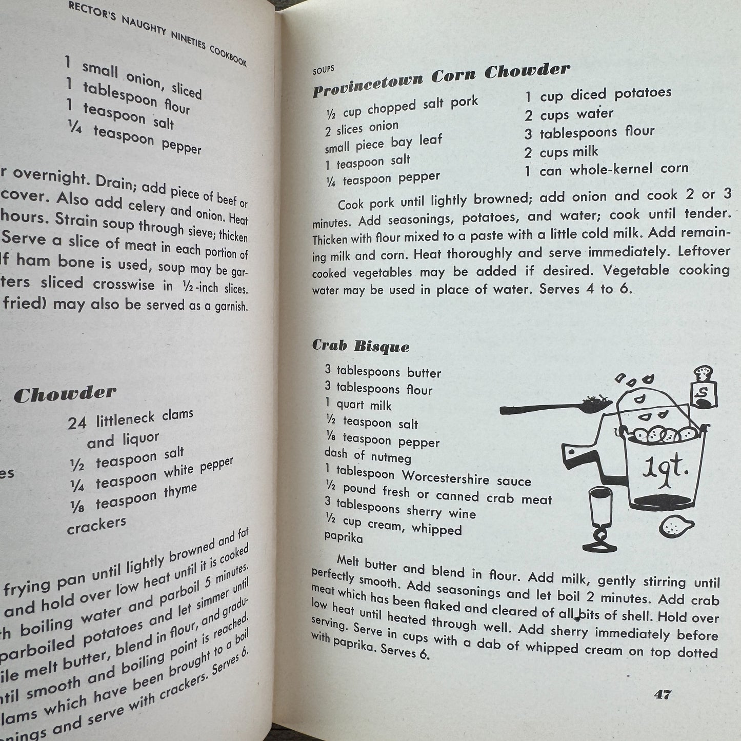 Rector’s Naughty ’90s Cookbook, Alexander Kirkland, 1949