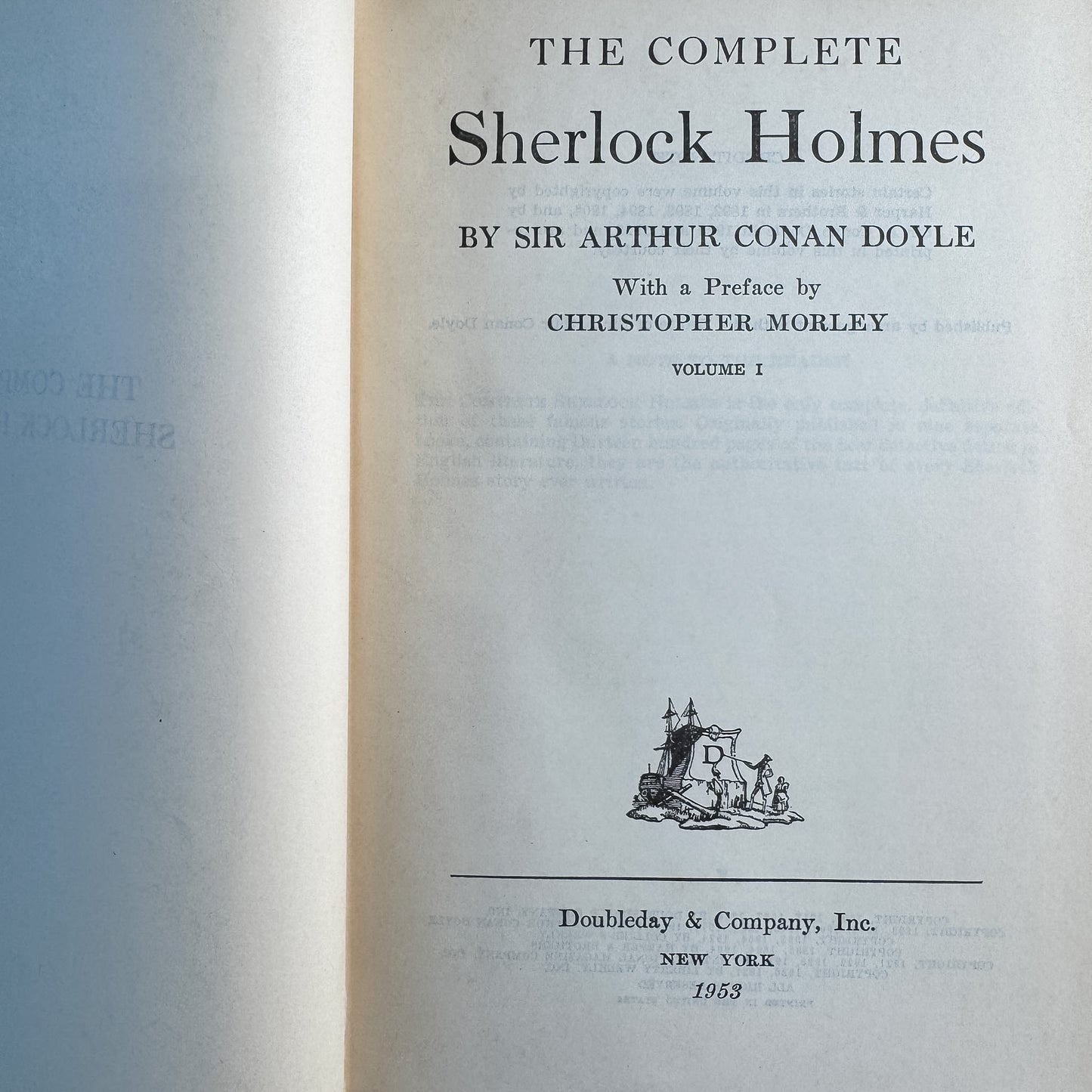 The Complete Sherlock Holmes, Sir Arthur Conan Doyle, 1930, Two Volume Set (1953 Doubleday Printing)