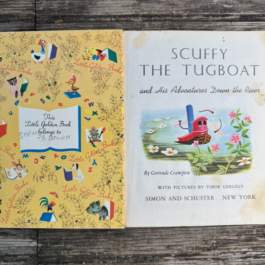Scuffy the Tugboat, Little Golden Book, 1955 "A"
