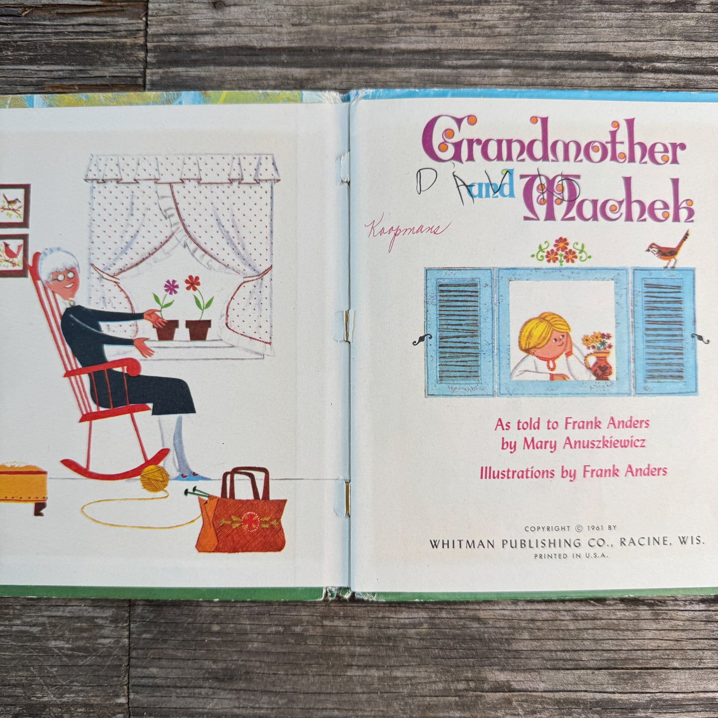 Grandmother and Machek, Frank Anders, 1961, Whitman
