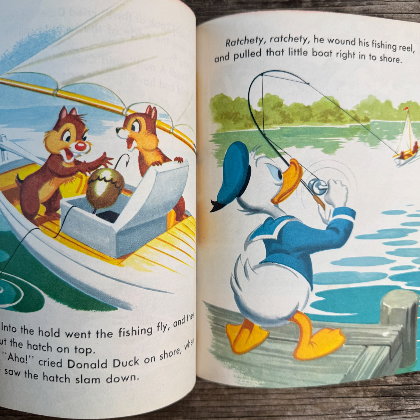 Walt Disney’s Donald Duck’s Toy Sailboat, Little Golden Book, 1954, "A"