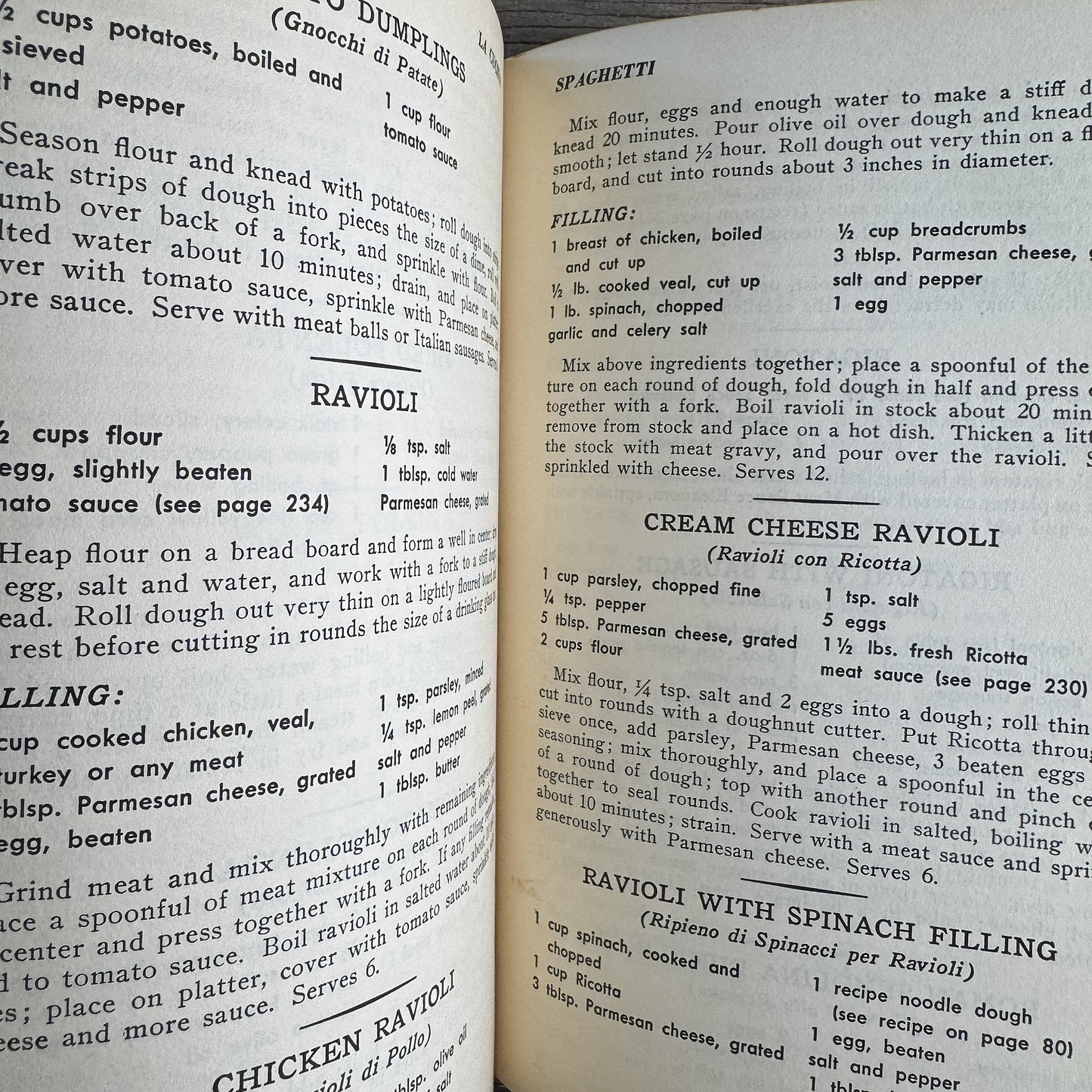 La Cucina, The Complete Italian Cookbook, Rose L. Sorce, 1953