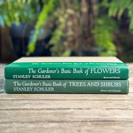 The Gardener's Basic Book of Flowers and The Gardener's Basic Book of Trees and Shrubs, Stanley Schuler, 1973, 1974