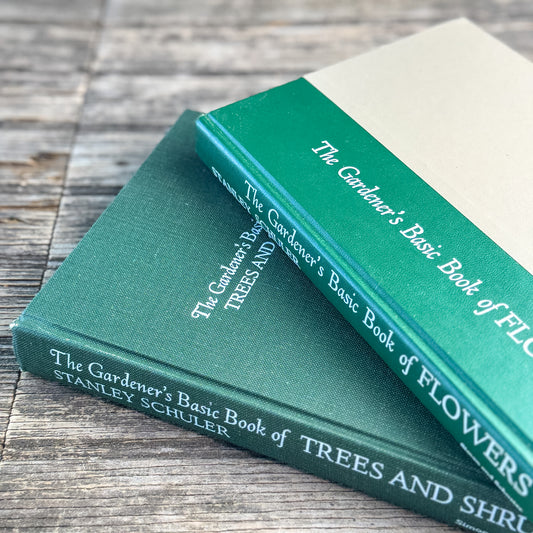 The Gardener's Basic Book of Flowers and The Gardener's Basic Book of Trees and Shrubs, Stanley Schuler, 1973, 1974