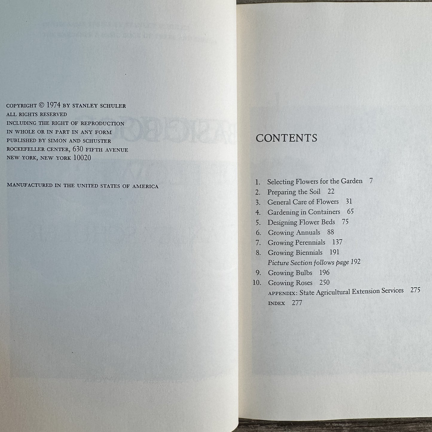 The Gardener's Basic Book of Flowers and The Gardener's Basic Book of Trees and Shrubs, Stanley Schuler, 1973, 1974