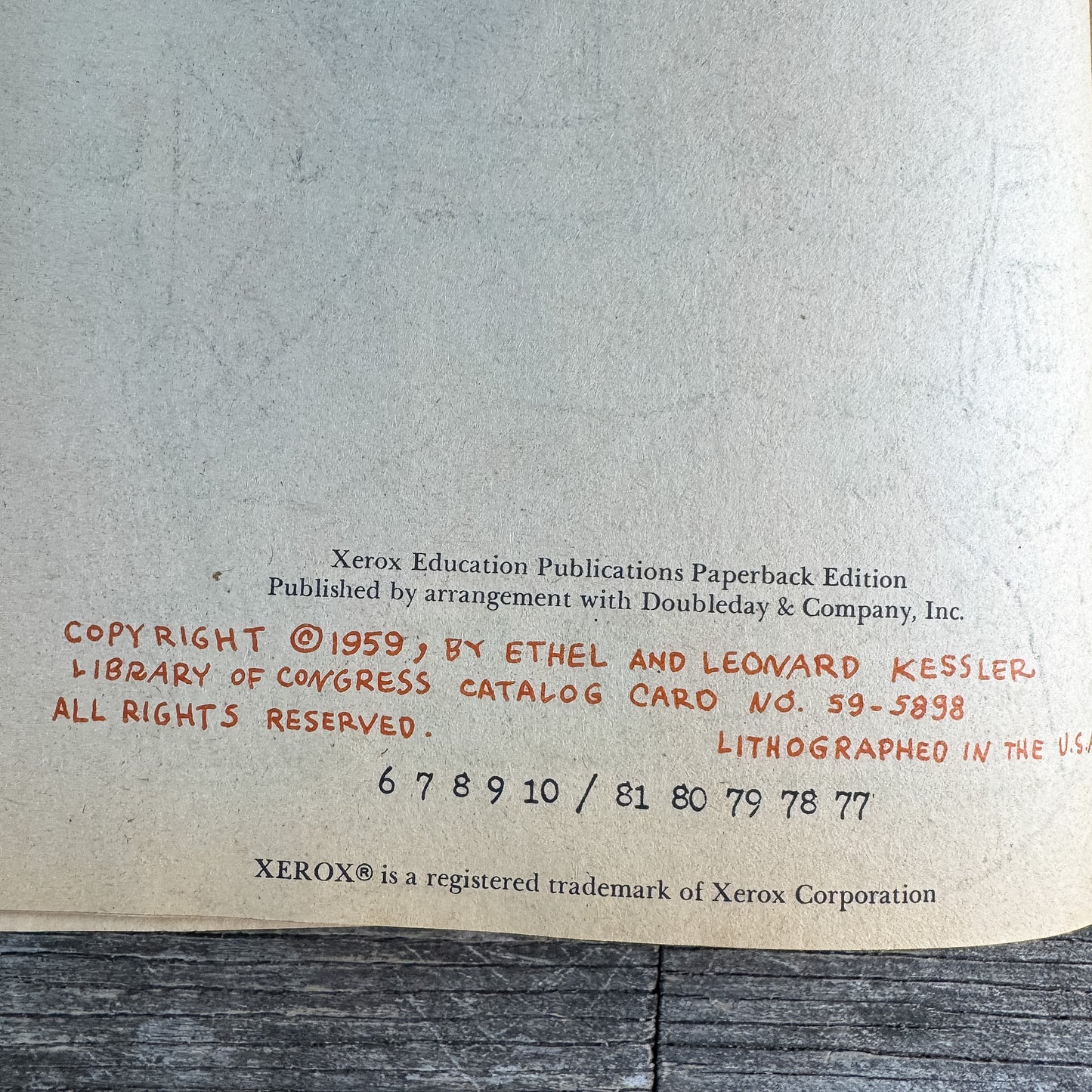 The Day Daddy Stayed Home, Ethel and Leonard Kessler, 1959, Xerox Education Paperback