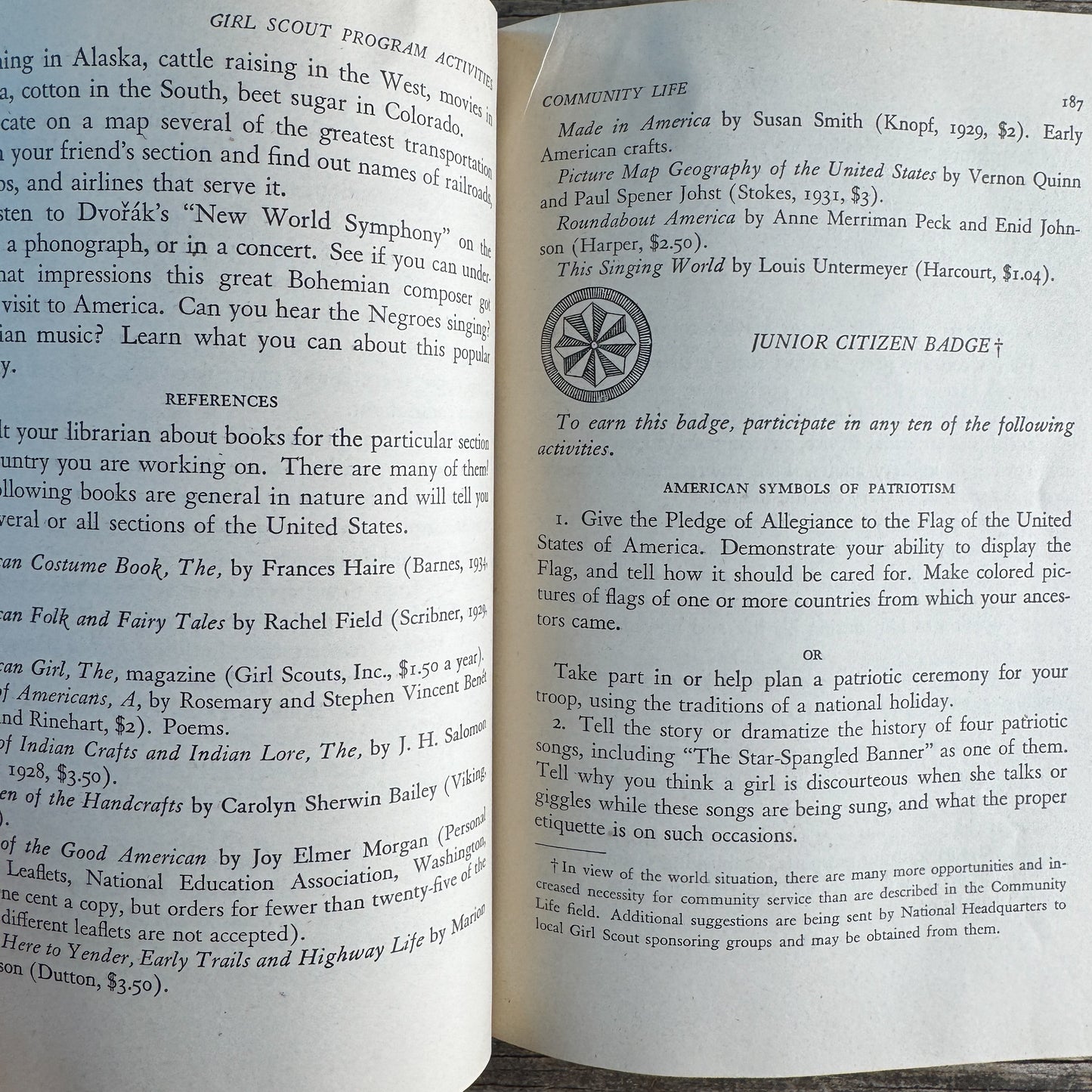 Girl Scout Handbook, Girl Scouts Inc., 1940, Fifth Impression 1943