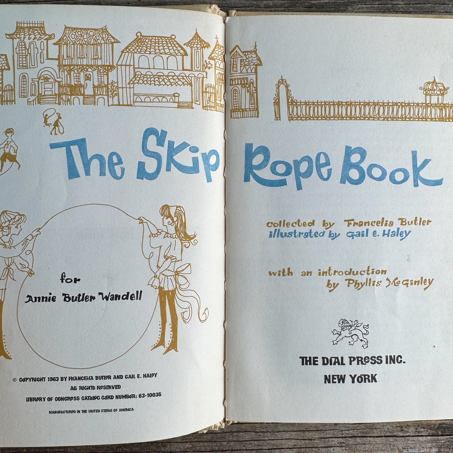 The Skip Rope Book, Francelia Butler, Illustrated by Gail E. Haley, 1963
