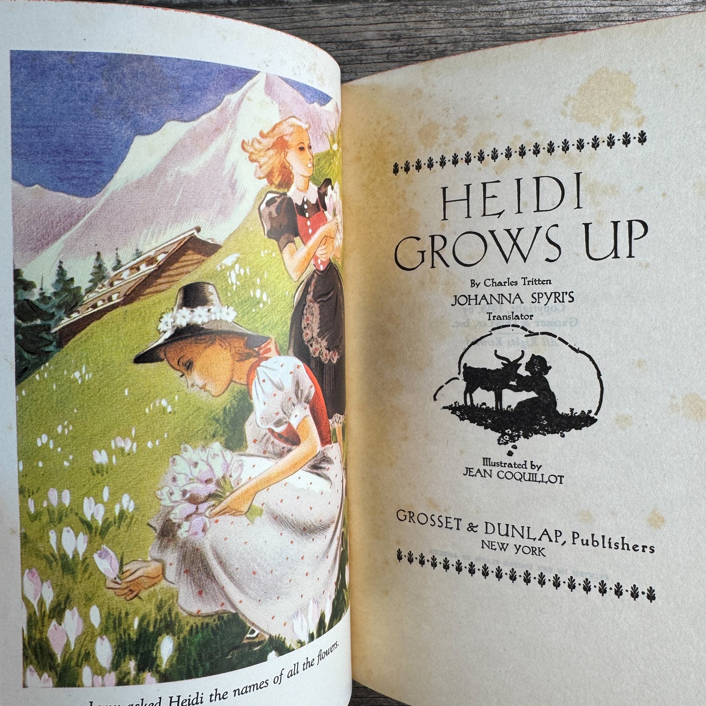 Heidi Grows Up, Charles Tritten, Illustrated by Jean Coquillot, 1938