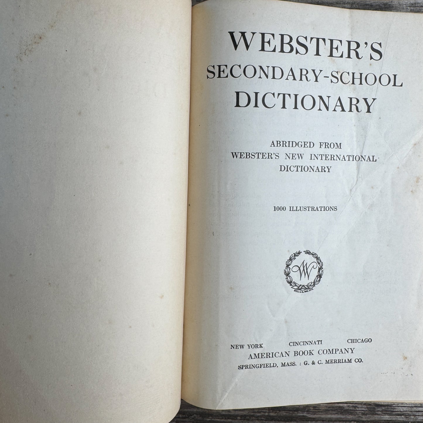 Webster's Secondary-School Dictionary, 1925