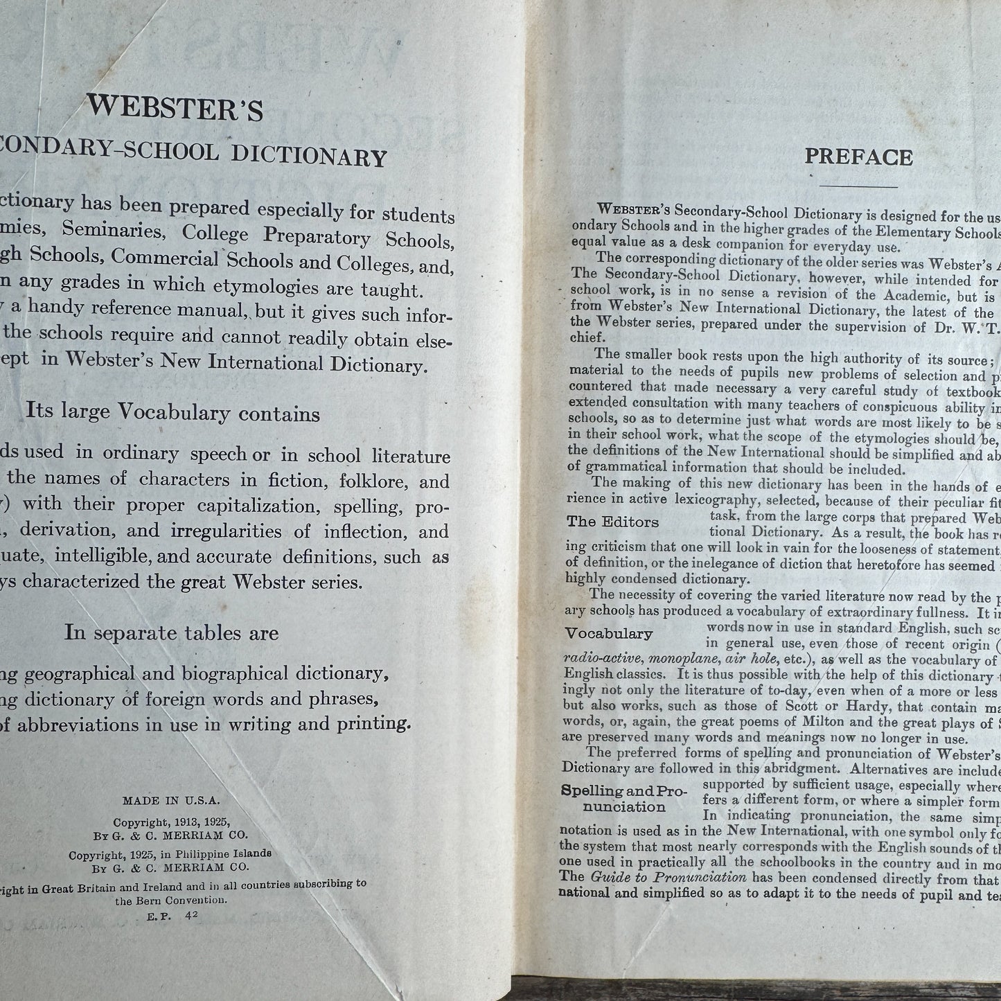 Webster's Secondary-School Dictionary, 1925