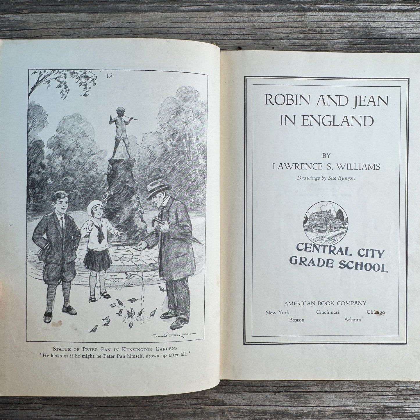Robin and Jean in England, Lawrence S. Williams, Drawings by Sue Runyon, 1929