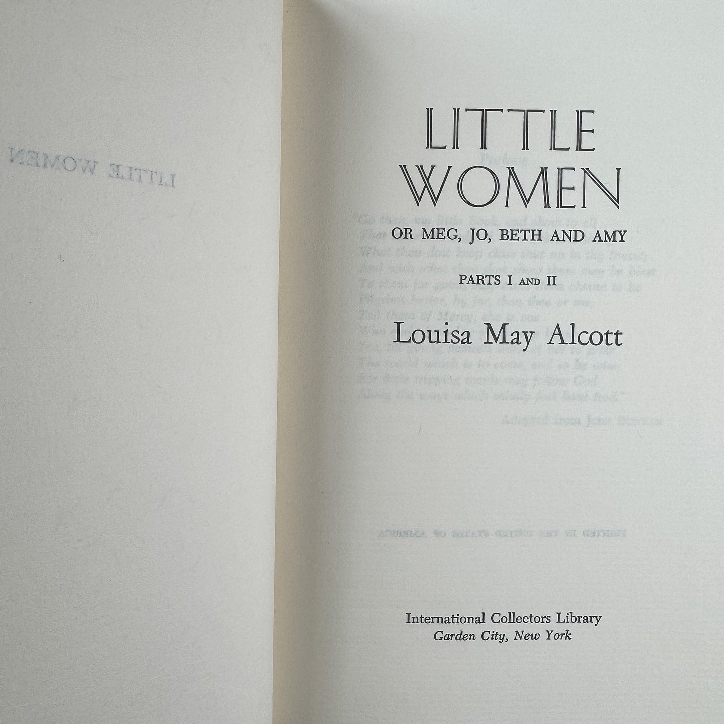 Little Women, Louisa May Alcott, International Collectors Library Edition