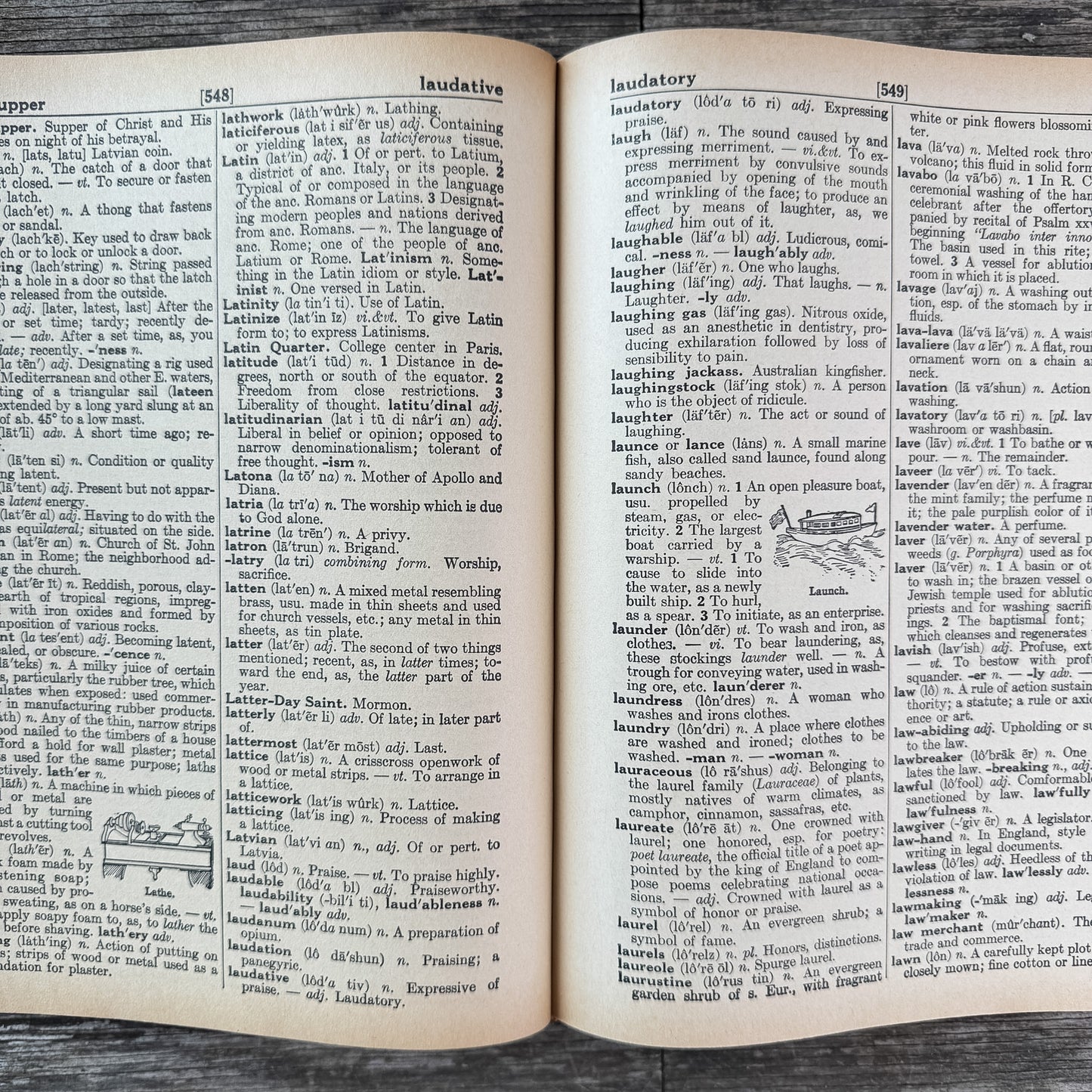 Webster's Home University Dictionary,  1963 Oversized Reference Book
