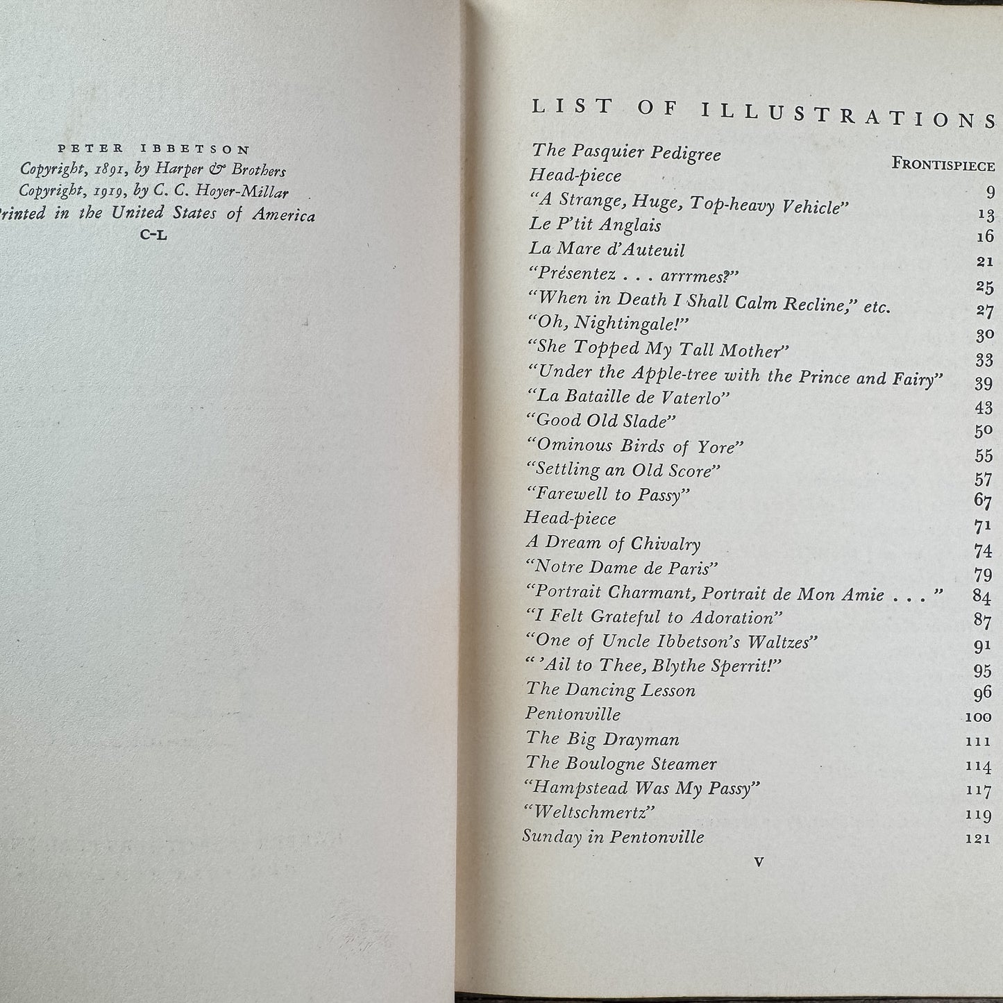 Peter Ibbetson, George du Maurier, Grand Opera Edition, 1919