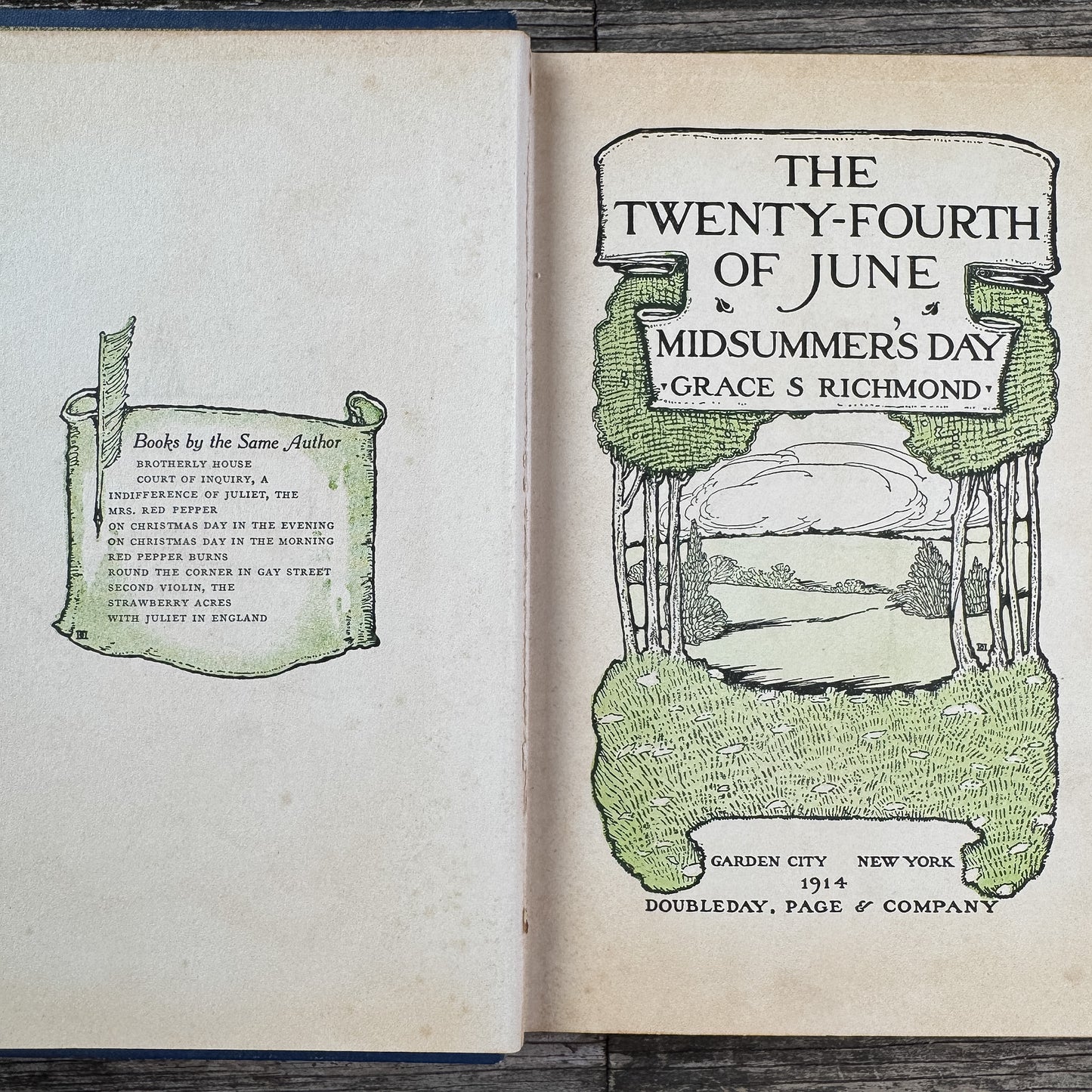 The Twenty-Fourth of June, Grace S. Richmond, 1914 Antique Domestic Fiction
