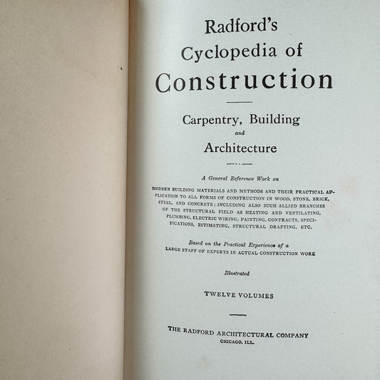 Radford's Cyclopedia of Construction, Vol. VIII: Steel Square and Its Uses, 1925