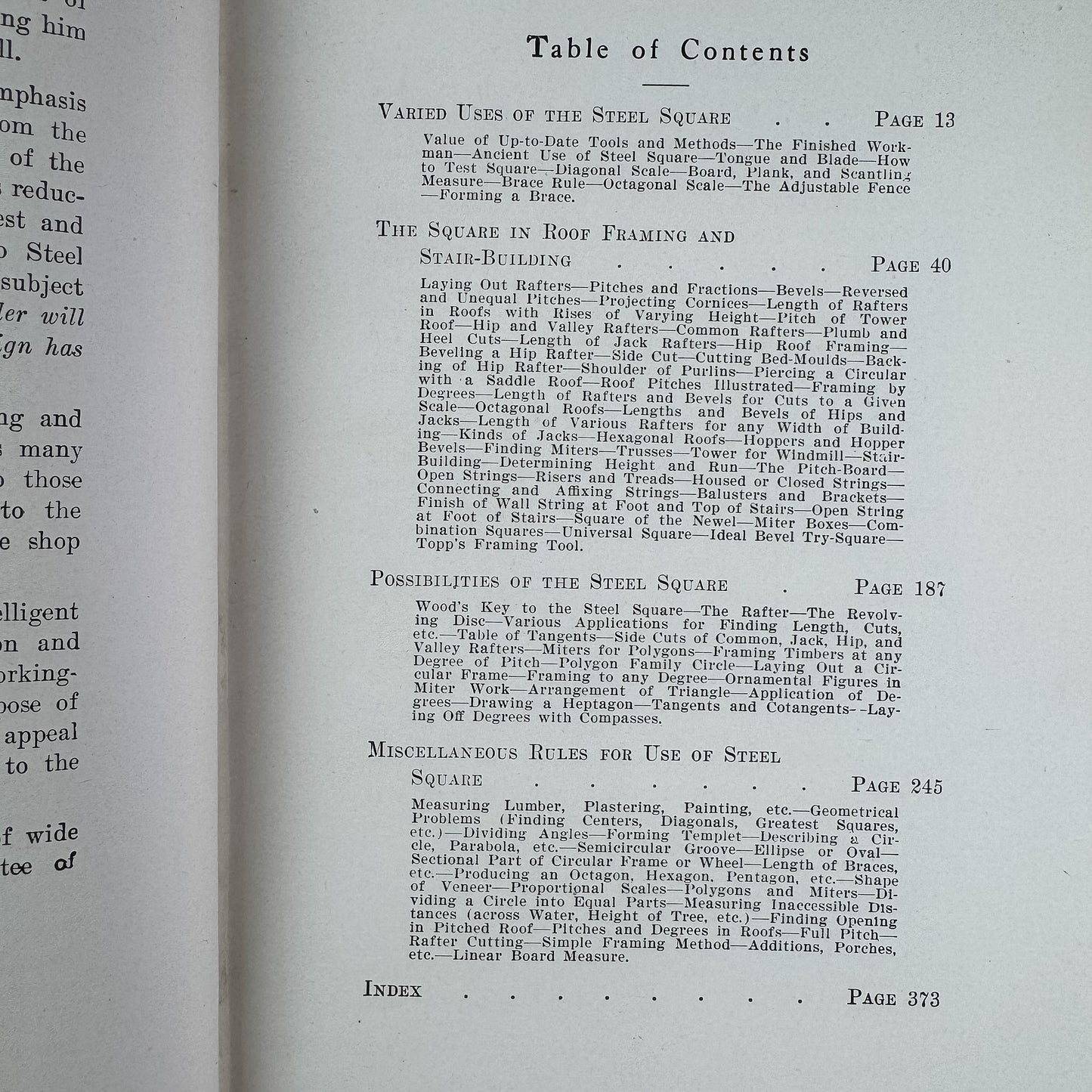 Radford's Cyclopedia of Construction, Vol. VIII: Steel Square and Its Uses, 1925
