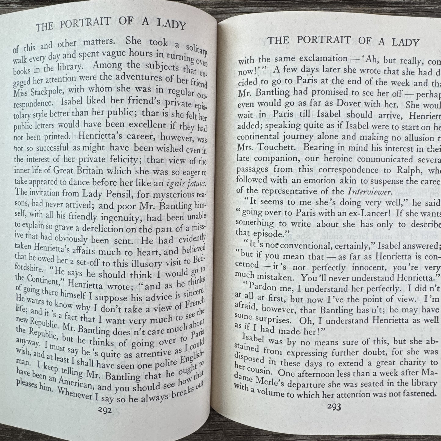 The Portrait of a Lady, Henry James, Modern Library Edition, 1951