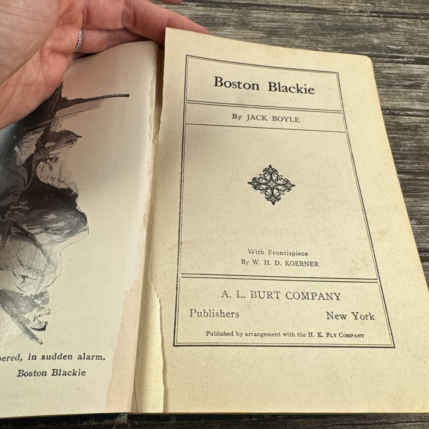Boston Blackie, Jack Boyle,  A.L. Burt Company, 1919 Mystery Novel