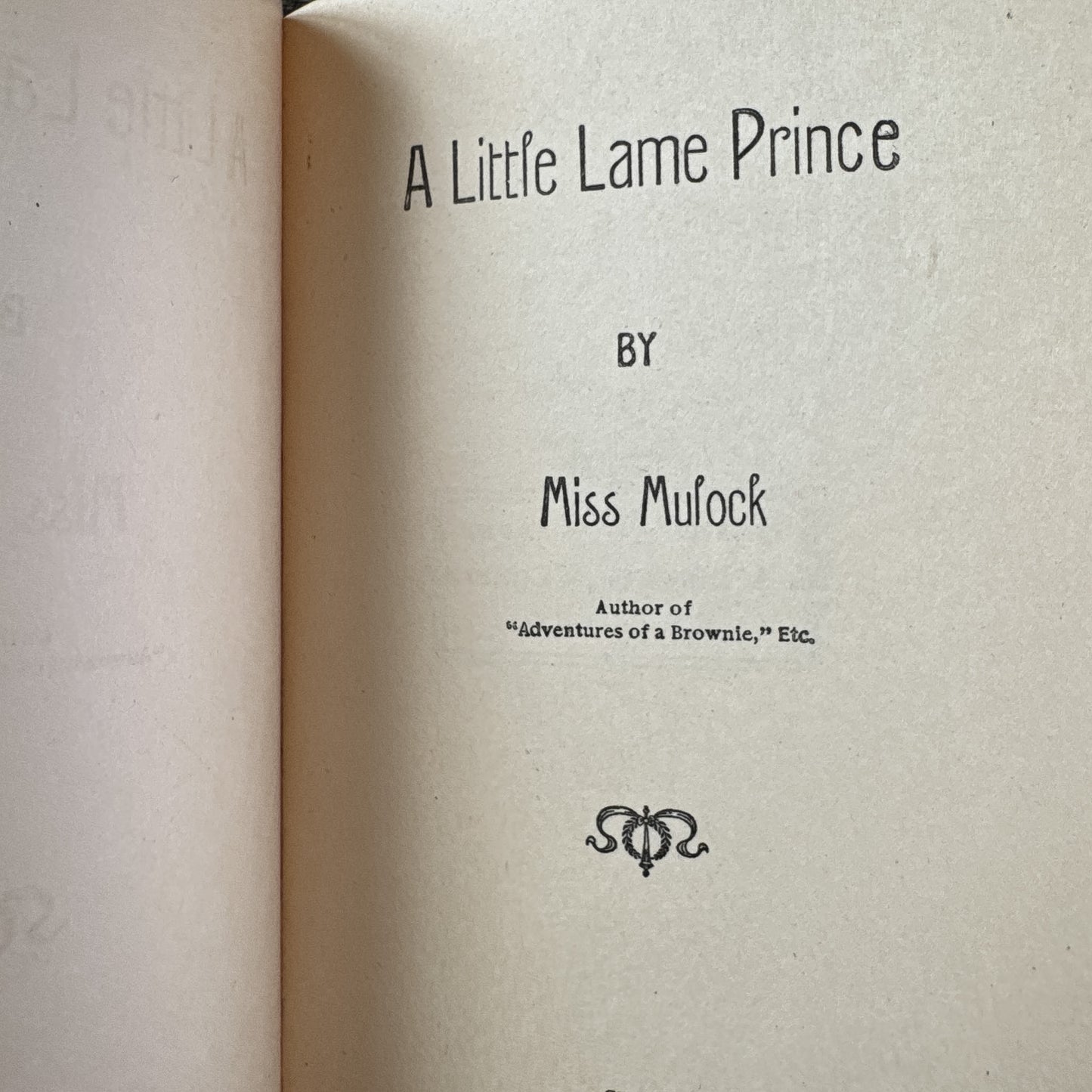The Little Lame Prince, Miss Mulock, M.A. Donohue & Company Small Antique Edition