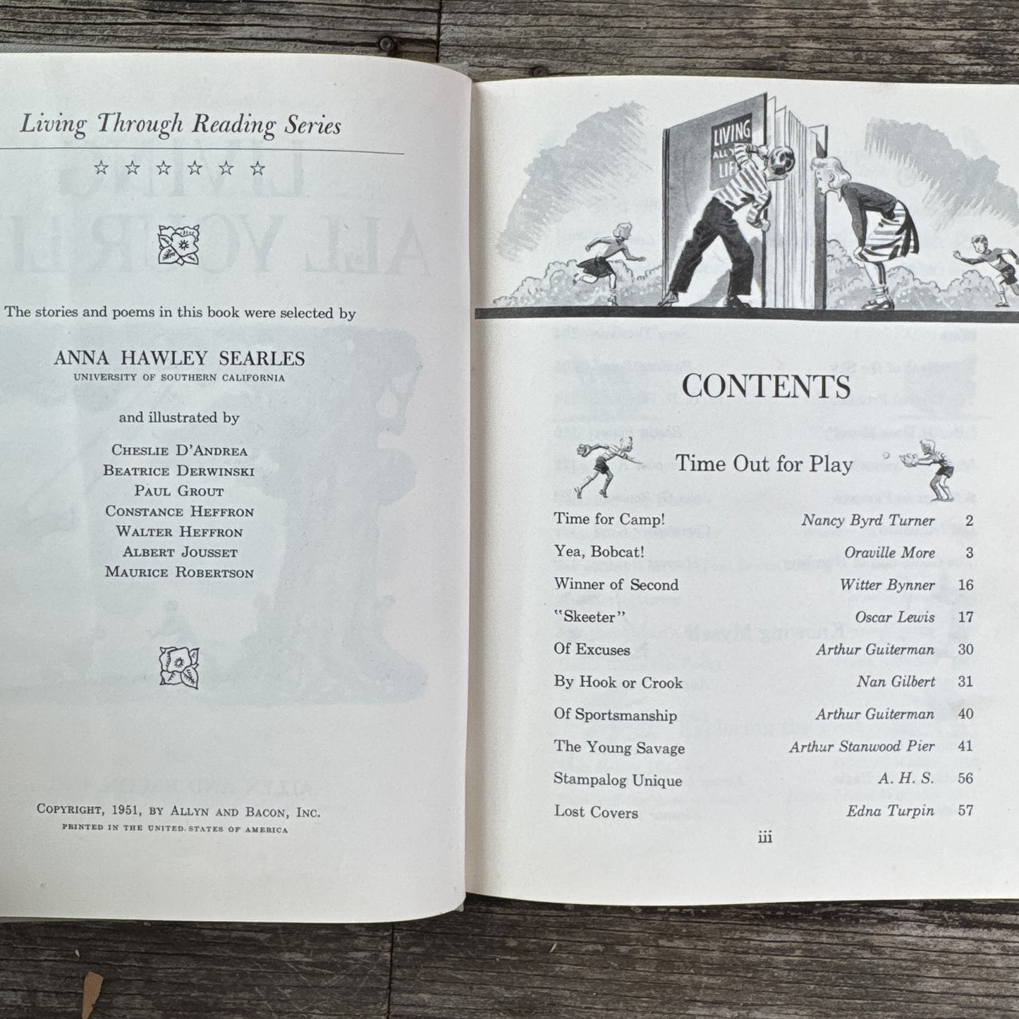 Living All Your Life, The Searles Readers, 1953 School Book