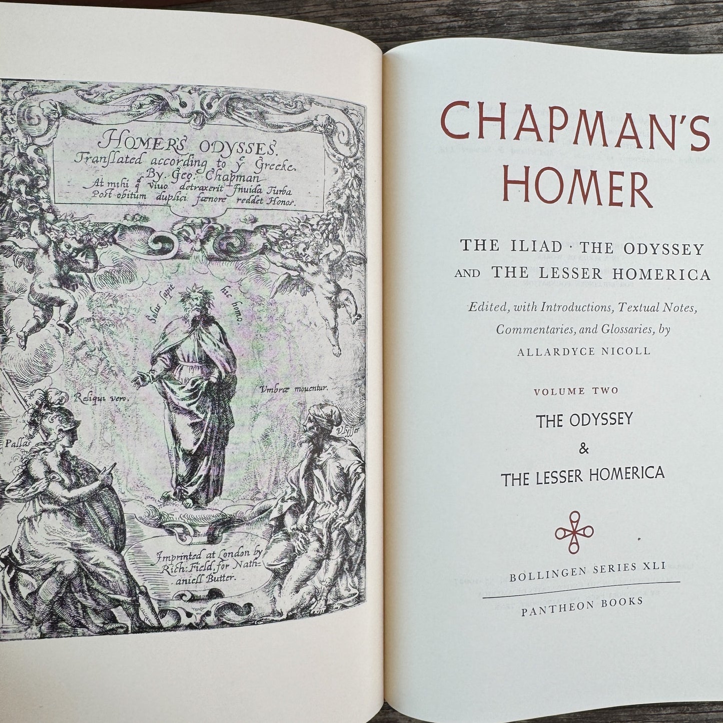 Chapman's Homer, Vols. 1 & 2: The Iliad / The Odyssey, Bollingen Series, 1956