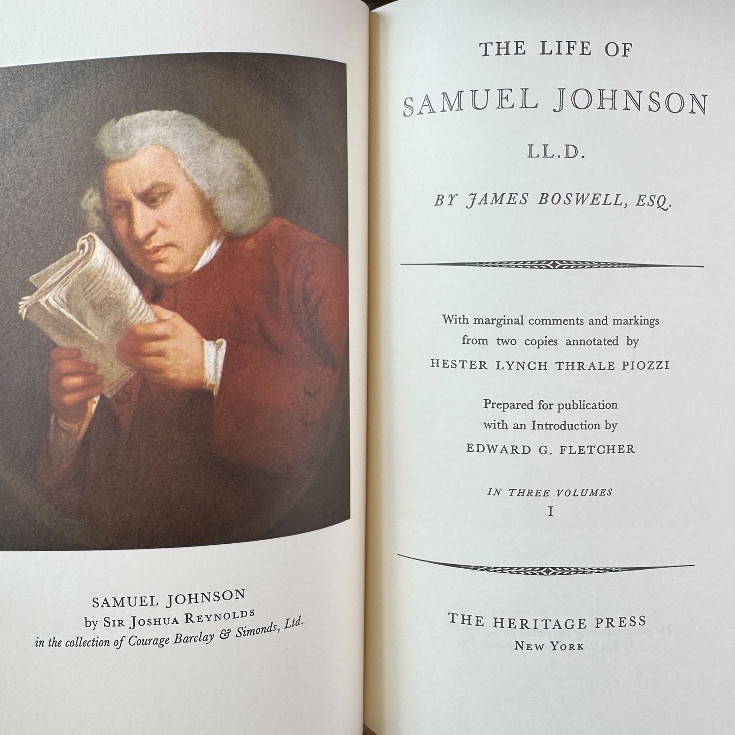 The Life of Samuel Johnson, Vols. 1, 2 & 3 by Heritage Press, 1963