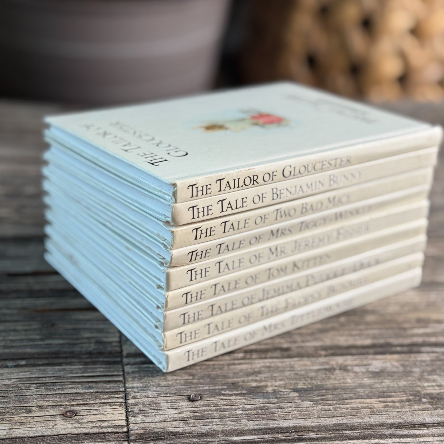 Vintage Beatrix Potter Book Bundle, 9 White Hardcovers