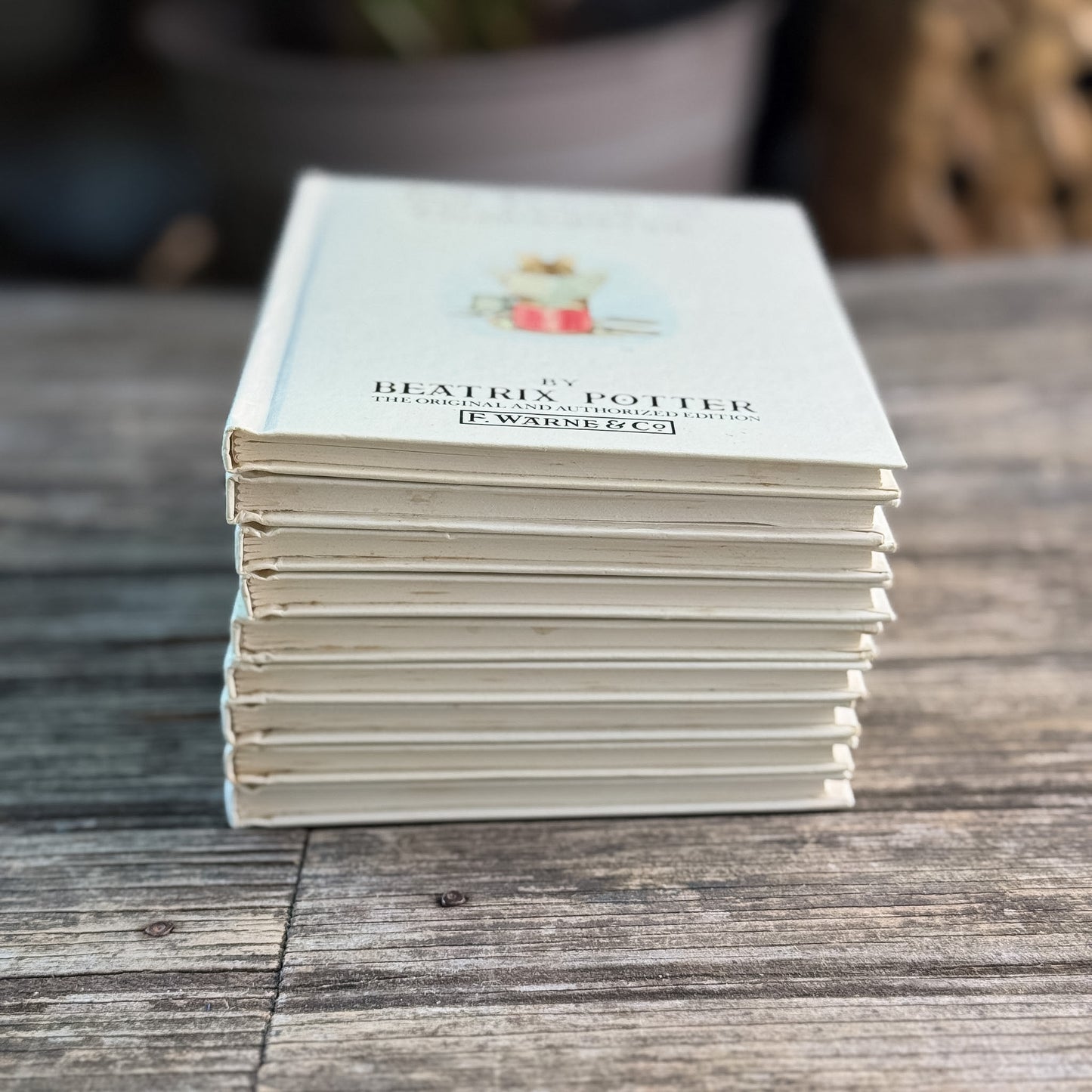 Vintage Beatrix Potter Book Bundle, 9 White Hardcovers