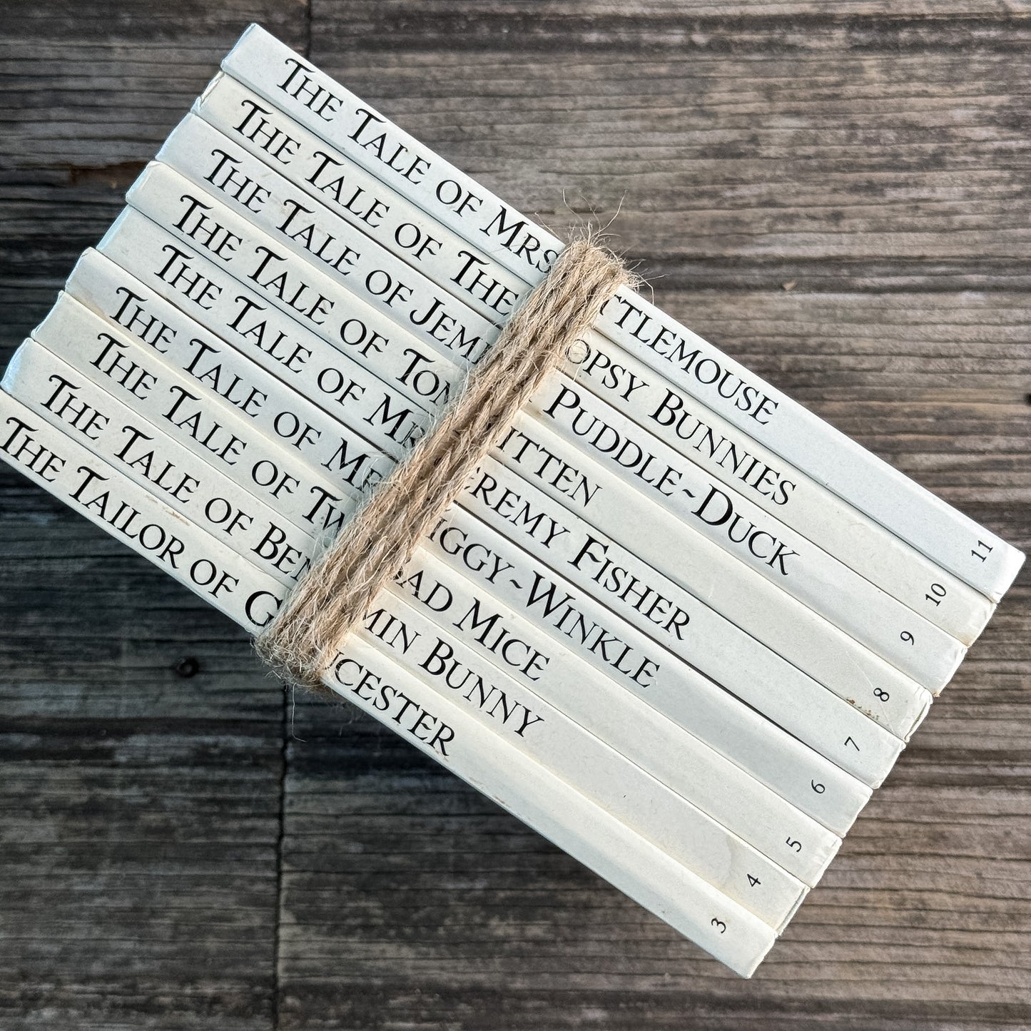 Vintage Beatrix Potter Book Bundle, 9 White Hardcovers