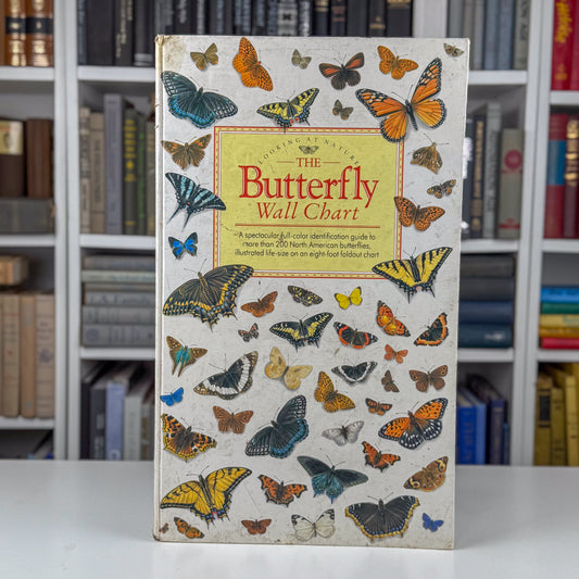 The Butterfly Wall Chart, Oversized 8-Foot Fold Out Identification Guide, 1991 Hardcover