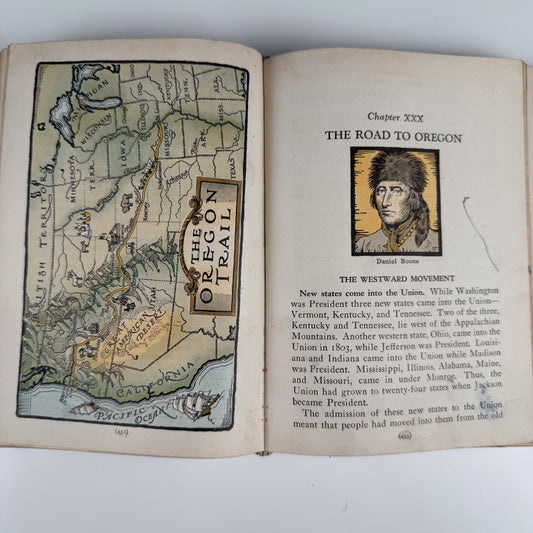 The Story of America, California State Textbook, 1936, Color Illustrations