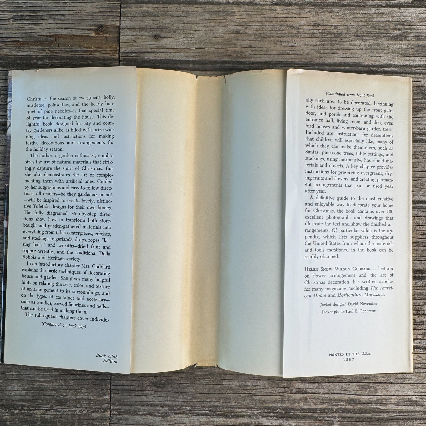 The Gardener's Christmas Book, Helen Snow Wilson Goddard, 1967