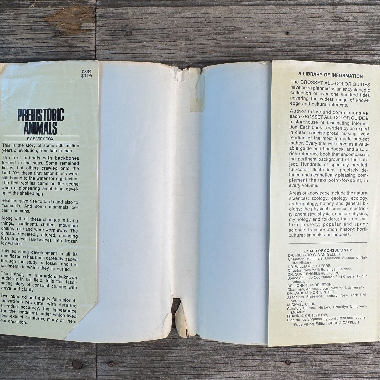 Prehistoric Animals, Barry Cox, A Grosset All-Color Guide, 1970