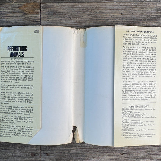 Prehistoric Animals, Barry Cox, A Grosset All-Color Guide, 1970